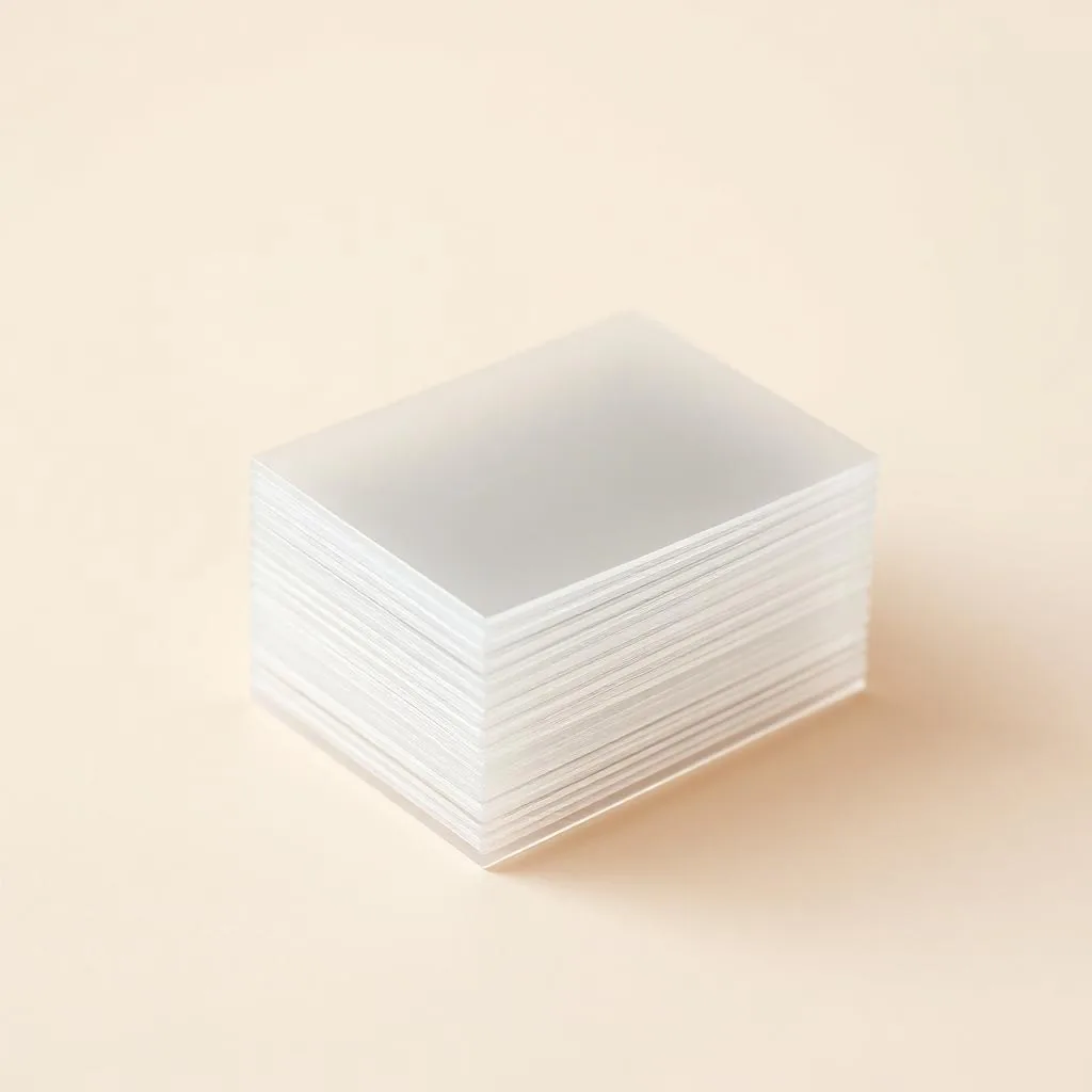 Transparent frosted PVC plastic business cards, waterproof — printed in Dubai