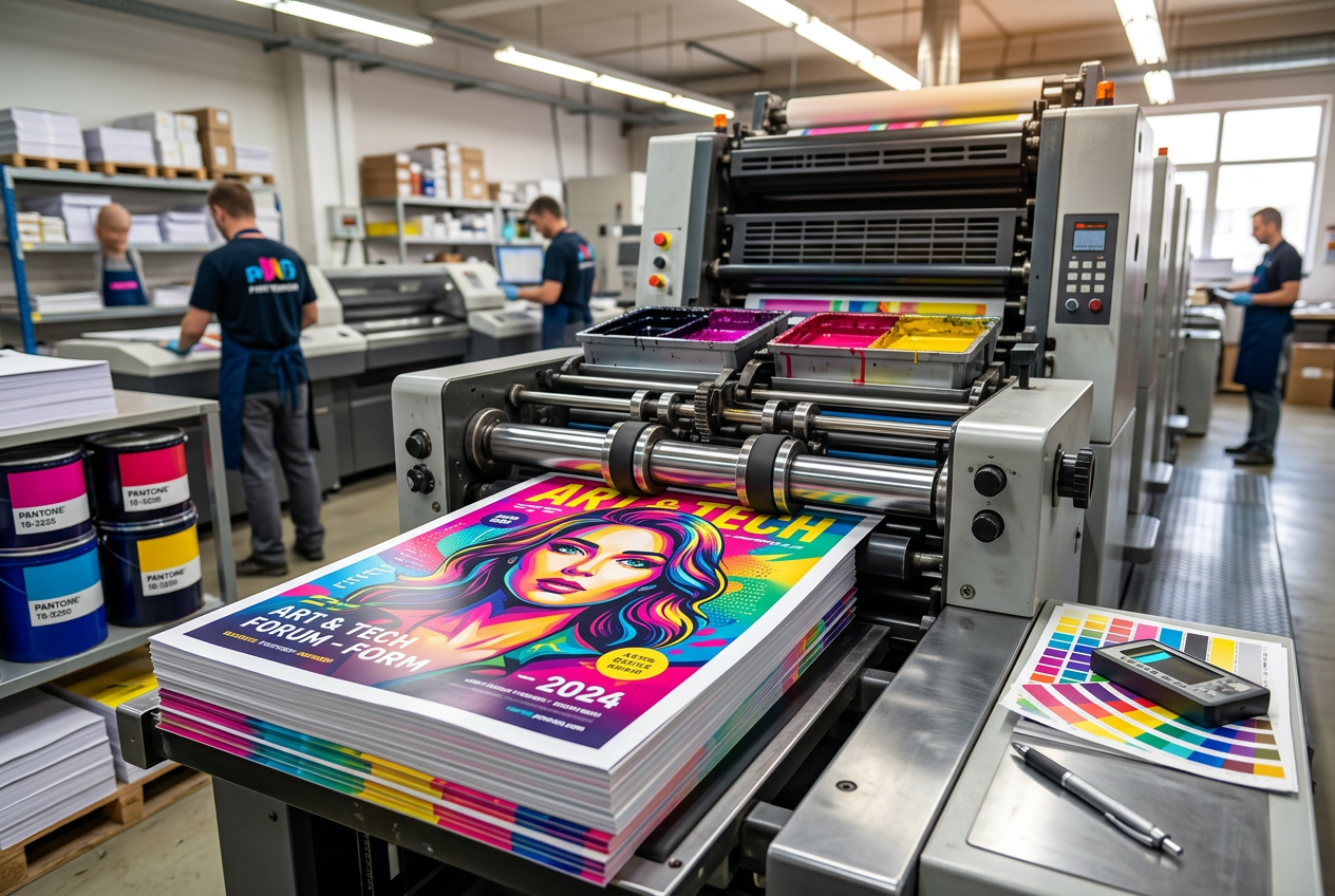 Freshly printed large-format posters at Al-Anaab Dubai