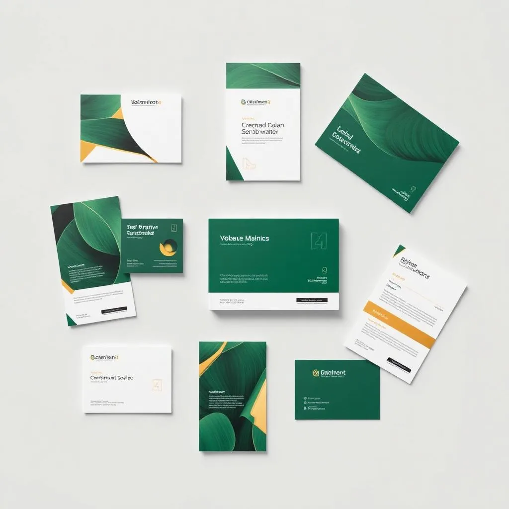 Digital printing samples — business cards, brochures and flyers in Dubai